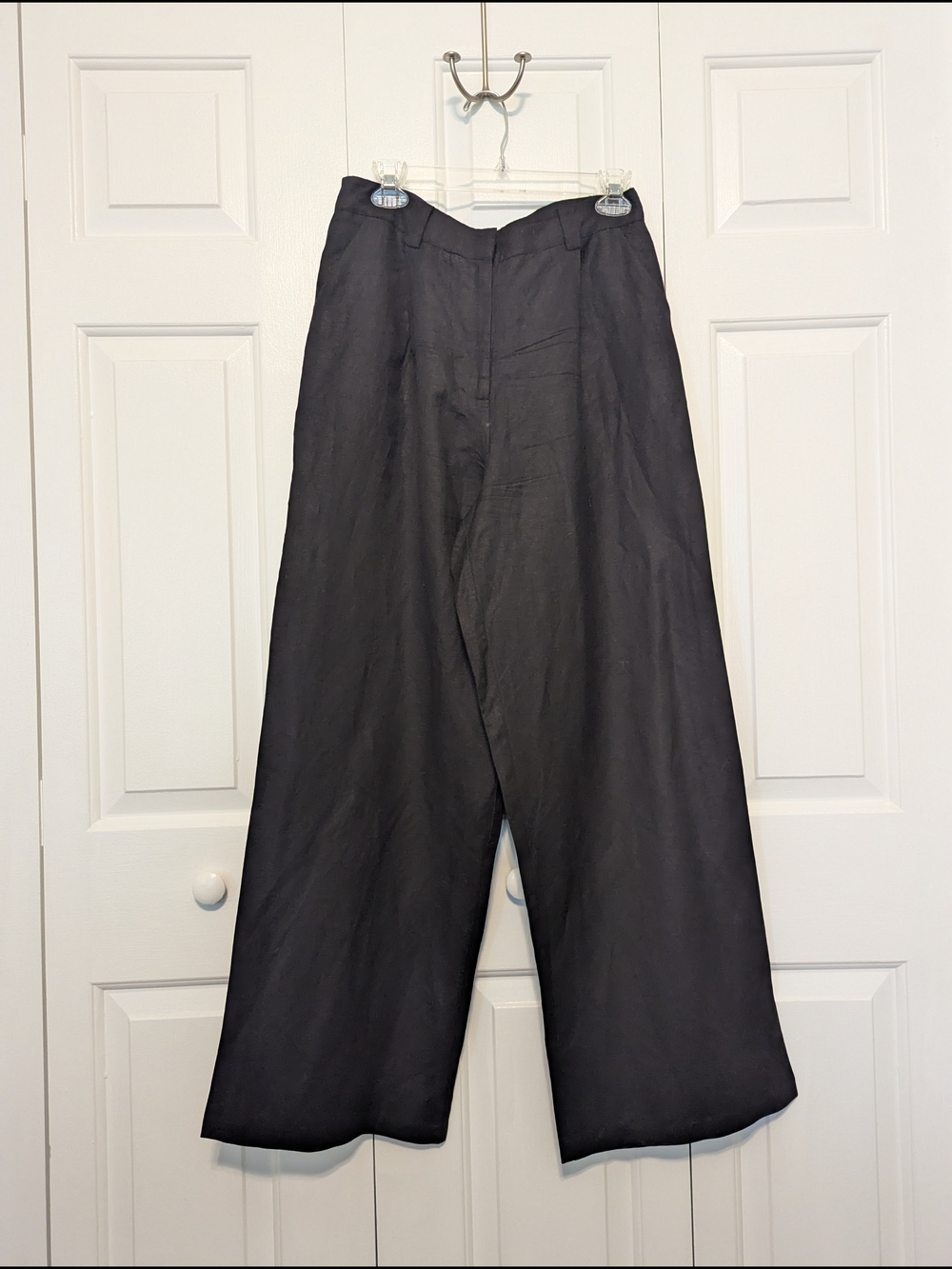 Women's Lioness Black Wide-Leg Chinos